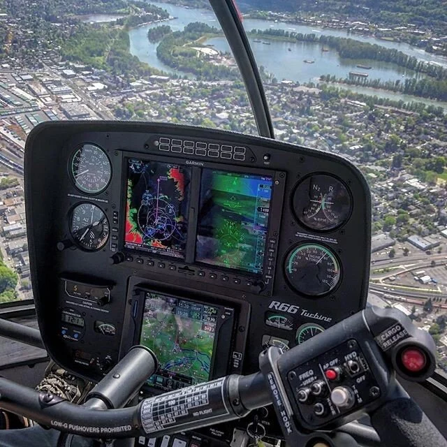 Robinson R-66 turbine cockpit and instrument panel